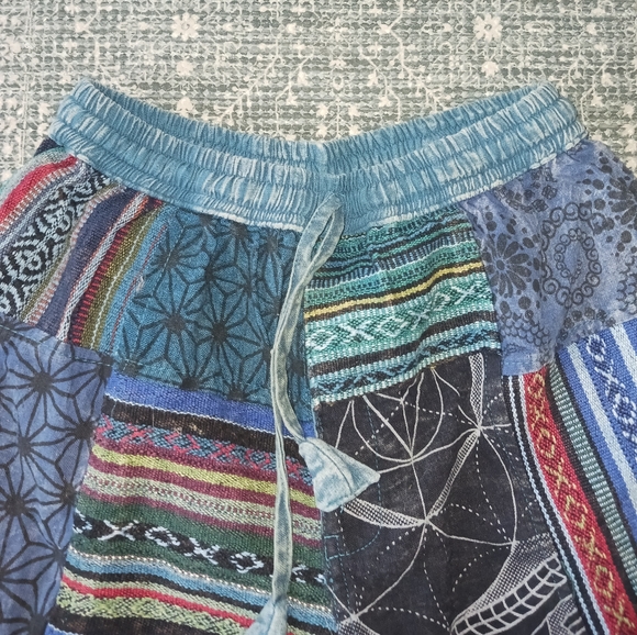 MEXICALI BLUES BAGGY MULTICOLOR PATCHWORK PANTS SMALL - Picture 4 of 9
